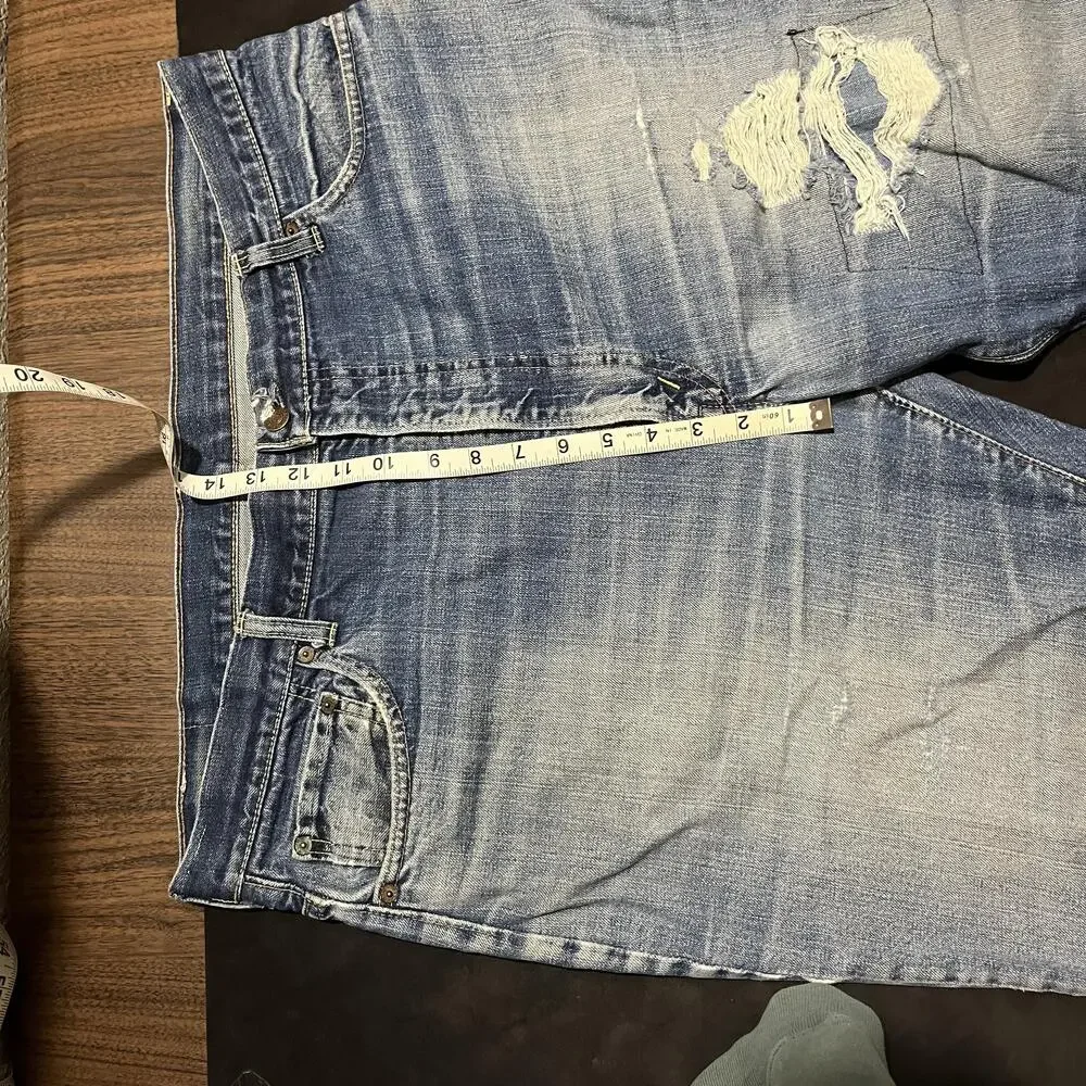 Levis Big E 1960s Single Stitch 505 Jeans 40in W 40x28 Blue Hem Zip Fly Talon 42